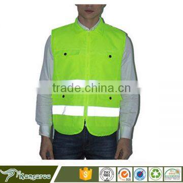 High Visibility Fluorescent Yellow Polyester Tank Top photo-3
