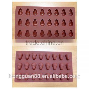 FDA food grade silicone 24 cups nut shape silicone chocolate molds chocolate maker Online selling silicone cake molds