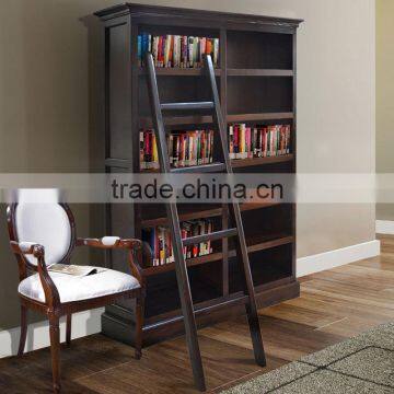 Library Cabinet Iberia Dark Brown Mahogany Wood Furniture