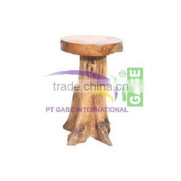 Stool Made From Log Furniture Teak Wood Model Stump Organic Shape ,natural Colot photo-3