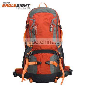 55L Outdoor Sport Water-resistant External Frame Backpack Hiking Backpack Backpacking Trekking Bag with Rain Cover