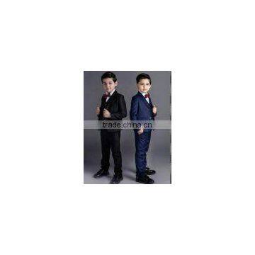 Little Boy Big Boy FIve -Piece Solid Navy Blue Dress Suit Set