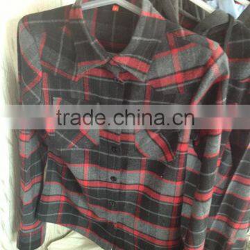 Lady flannel shirts checked/plaids flannel shirts for woman