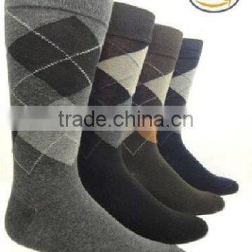 2015 Custom Design Knee High Crew Man Argyle Cotton Socks High Quality photo-2