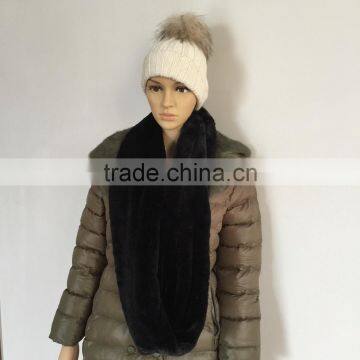 Black Fashion Young Neck PV Fleece Tube Scarf Factory photo-6