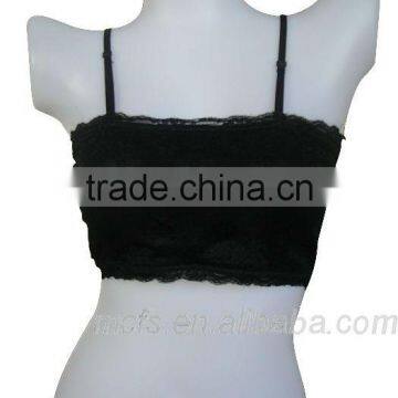 Seamless Women's Underwear Transparent Lace Bra Top Fashion Ladies Underwear Tube Bra