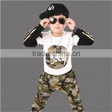 100% Cotton Handsome Military Uniform Baby Winter Clothes and Printing Baby Words Children Hoodies Sets photo-4