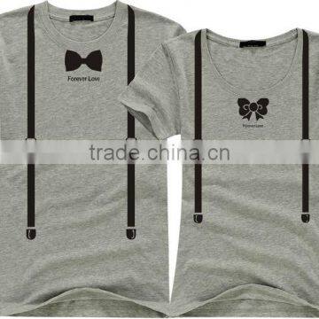 2016 High Quality Printed T-Shirt For Couple photo-3