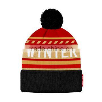 Kids Cotton Hand Knitted Woolen Caps Fashion Winter Hats And Caps With Pom photo-4