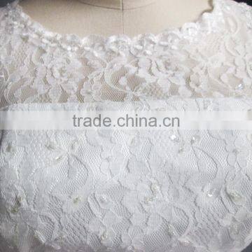 Applique Lace Short Ball Gown Wedding Dress photo-3