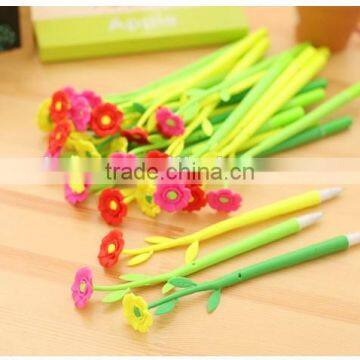 Flower shape gel pen plastic ballpoint pen 0.38mm penfor office & student