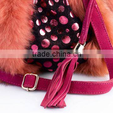Pocket Shape Fox Fur Shoulder Bag/Wholesale And Retail photo-4