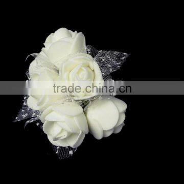 Wholesale Decoration Millinery White Terylene Artificial Flower photo-5
