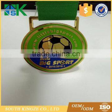 Custom pad printing football sport machine to make medal with match medal ribbon