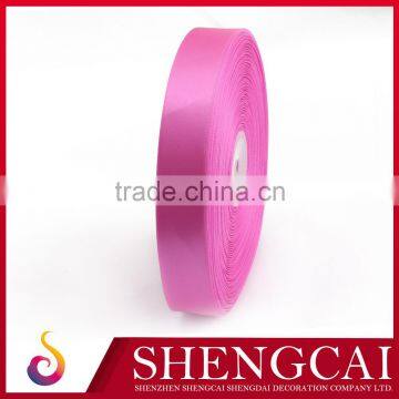 Washable single faced polyester satin ribbon