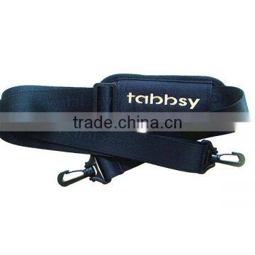 Custom shoulder strap with embroidered pad