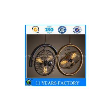 Metal Industrial Vintage Stye Fan Fixture Adjustable Ceiling Pendant Restaurant Bar Lighting