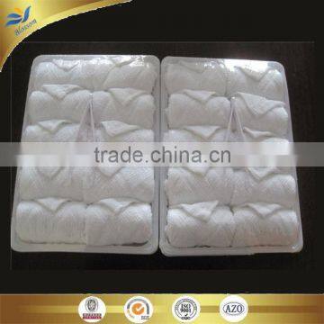 2015 China Supplier White 25 * 25 cm Cotton Airline Refreshing Towel photo-3