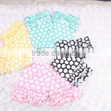 wholesale boutique pant made in china with unique ruffled pants for lovebaby matching cute polka dots for children pants