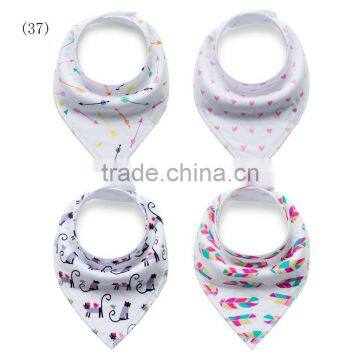 High Quality Cotton Baby Bandana Bib Plaid Organic Bamboo Terry Cloth Bib Drool Triangle photo-5