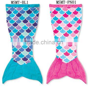 Scales Mermaid Tail Fleece Blanket for Kids and adult