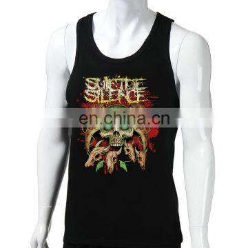 Rock black tank tops wholesale,fancy tank tops for men