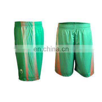 Green red striped south American style hotsale soccer shorts