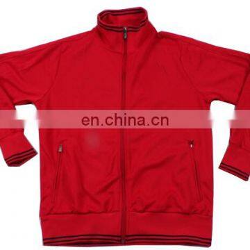 embroidery or printing red comfortable soccer jacket men for football club