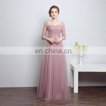 HS1613 Vintage A Line Long Cheap 2017 Wedding Prom Bridesmaid Dress photo-3