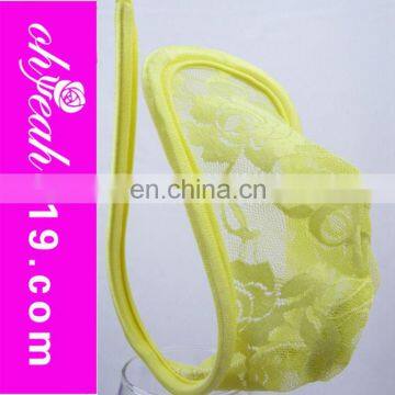 In stock top quality new fashion yellow sexi transparent c string