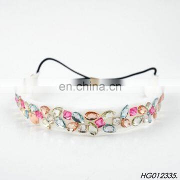 Colorful Diamond Ornament Headband Gems Spring Headband