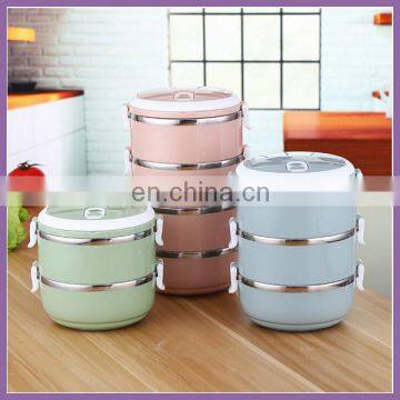 Round Shape PP And Stainless Steel Bento Lunch Box