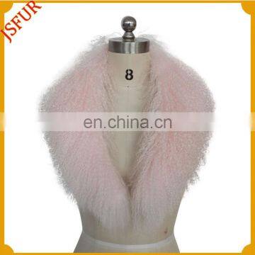 Winter Collar For Coat Pink Mongolian Fur Trim Collar