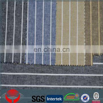 Keqiao Fabric Linen55%cotton45% Strip Fabric