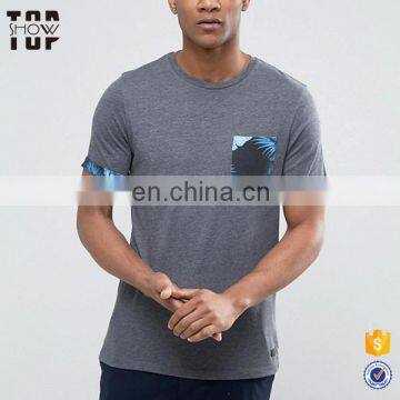 Made in China OEM T Shirt For Men With Custom Logo Printing chest pocket