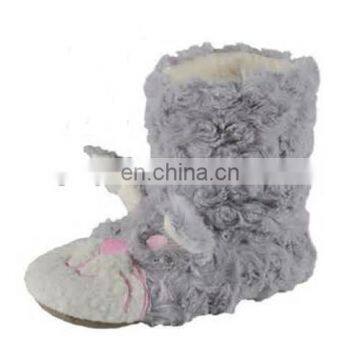 HOUSEWARE ITEMS GREY RABBIT PLUSH FLOOR BOOTS FOR KIDS