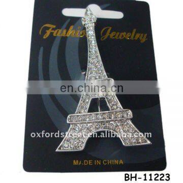 fashion rhinestone crystal brooch with zinc alloy