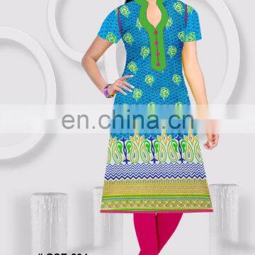 Traditional & multi- design printed cotton womans & girls wear tunic kurits & garments