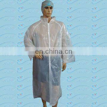 disposable PE lab coat,visitor coat