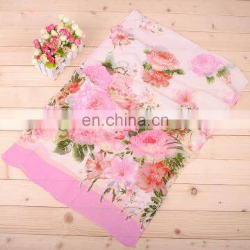 Fancy Floral Printed Polyester Scarfs and Stoles From China photo-2