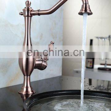 All Copper and Lead European Classic Gutters With a Standard Open-hole Kitchen Hot Water Mixer Faucet photo-4