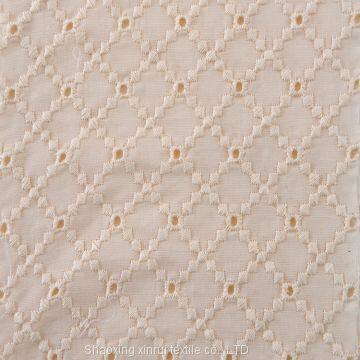 Swiss Voile White Cotton Fabrics Embroidered Bridal Lace Embroidery Fabric photo-3