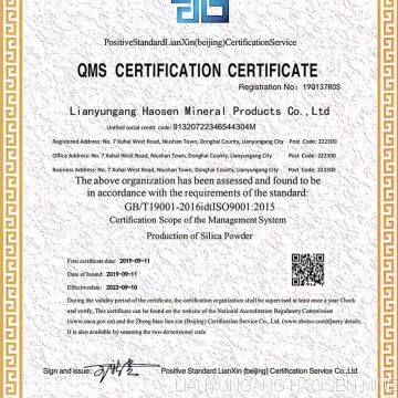 QMS CERTIFICATION CERTIFICATE  ISO9001:2015