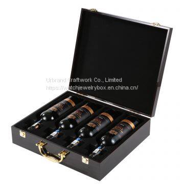 Cheap Price single wooden veneer wine suitcase 1 2 4 6 bottle cardboard wine box and single box of wine and wine bottle box with accessories