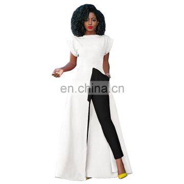 2020 Women Sexy Bodycon High Split Zipper Solid Color Sexy Dress photo-5