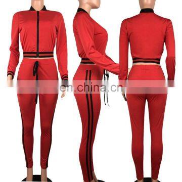 Women Sexy Letter Printing Crop Top Workout Legging Casual Tracksuit Set photo-5