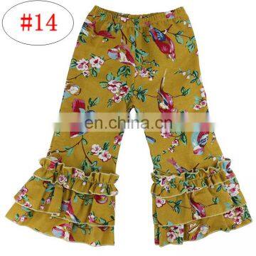 Kids Girls Bell Bottom Flare Pants Wide Leg Pants Printed Floral Flare Palazzo Pant Trousers 20colors 5 Size Free Shipping photo-4