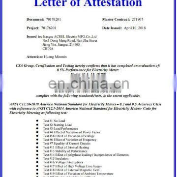 Acrel 300286.SZ Single Phase 3 Wire Power Energy Meter for Solar System off Grid With ANSI UL Approval photo-4