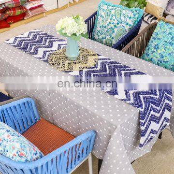 2019 Best Amazon Seller Wave Blue Digital Printed Modern Table Runner for Home Decoration photo-2