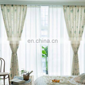 Wholesale Cheap Beatiful Flowers Printed Cotton Linen Fabric Drapes Window Curtain Made Order Room photo-3
